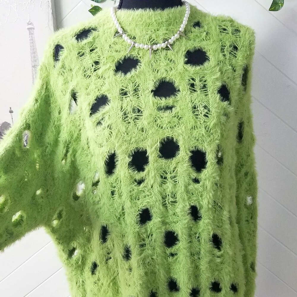 Ragged Priest Green Haze Knit Sweater